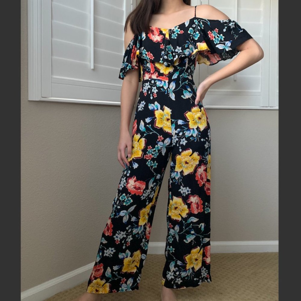 Floral Wide-leg Jumpsuit